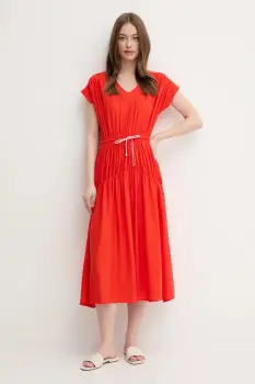 La Petite Francaise rochie RAYAN culoarea portocaliu, midi, evazati, RAYAN imagine