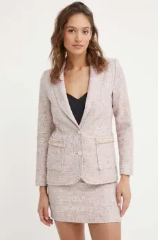 La Petite Francaise sacou VERTIGE culoarea roz, un singur rand de nasturi, modelator imagine