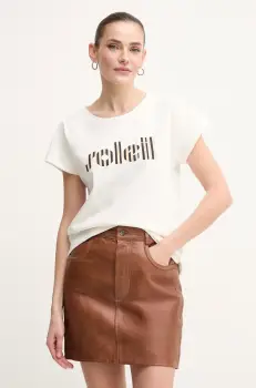 La Petite Francaise tricou din bumbac TYFANY femei, culoarea bej, TYFANY imagine