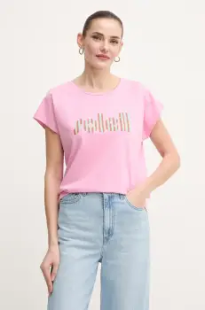 La Petite Francaise tricou din bumbac TYFANY femei, culoarea roz, TYFANY imagine