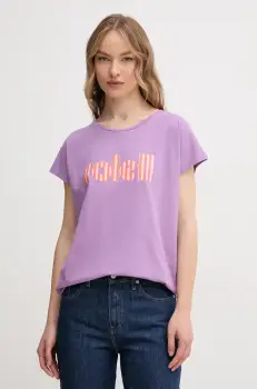La Petite Francaise tricou din bumbac TYFANY femei, culoarea violet, TYFANY imagine