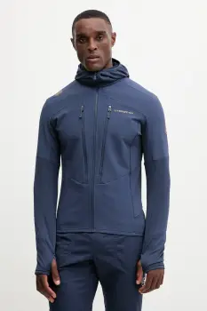 LA Sportiva hanorac Session Tech culoarea bleumarin, cu gluga, cu imprimeu, ZASF035 imagine