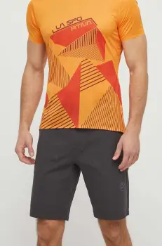 LA Sportiva pantaloni scurti Flatanger barbati, culoarea gri, F39900903 imagine