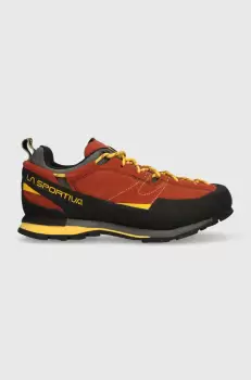 LA Sportiva pantofi Boulder X barbati, culoarea rosu, izolare usoara imagine
