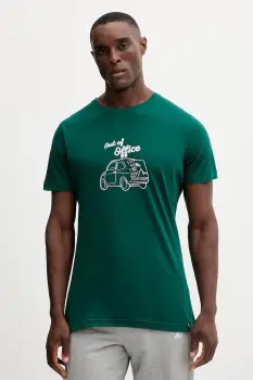 LA Sportiva tricou din bumbac Cinquecento culoarea verde, cu imprimeu, ZACT205 imagine