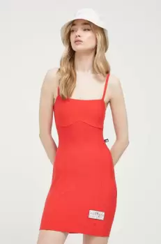 LaBellaMafia rochie culoarea rosu, mini, mulata imagine