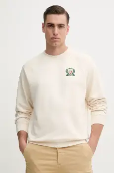 Lacoste bluza barbati, culoarea bej, cu imprimeu, SH0028 imagine