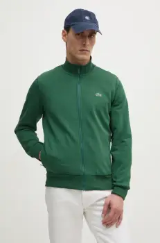 Lacoste bluza barbati, culoarea verde, neted imagine