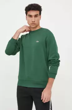Lacoste bluza barbati, culoarea verde, neted imagine