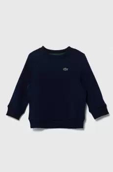 Lacoste bluza copii culoarea albastru marin, melanj imagine