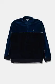 Lacoste bluza copii culoarea albastru marin, modelator, SJ2466 imagine