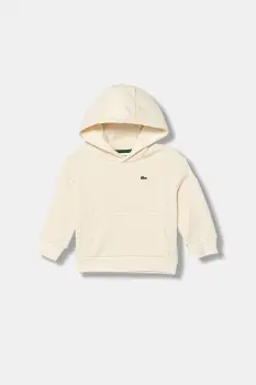 Lacoste bluza copii culoarea negru, cu gluga, uni, SJ5292 imagine