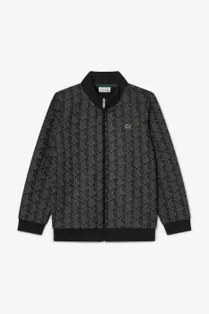 Lacoste bluza copii culoarea negru, cu model, SJ1233 imagine