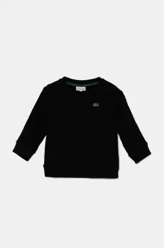 Lacoste bluza copii culoarea negru, melanj imagine