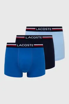 Lacoste boxeri 3-pack barbati, culoarea gri imagine