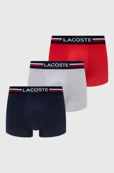 Lacoste boxeri 3-pack barbati, culoarea gri imagine