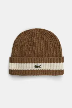 Lacoste caciula de lana culoarea negru, de lana, din tesatura neteda imagine