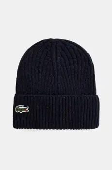 Lacoste caciula de lana culoarea negru, de lana, RB0001 imagine