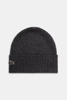 Lacoste caciula de lana culoarea verde, de lana, din tesatura unia, RB0001 imagine