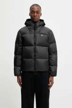 Lacoste geaca de puf barbati, culoarea negru, de iarna, BH2905 imagine
