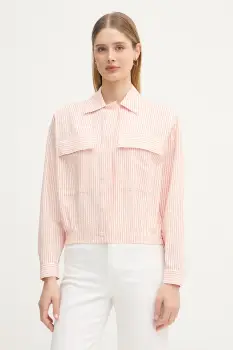 Lacoste geaca de tranzitie pentru femei, din bumbac cu elastan imagine