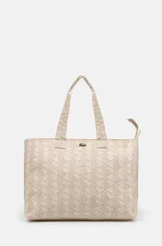 Lacoste geanta de bumbac culoarea bej, NU4994PB imagine