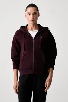 Lacoste hanorac cu fermoar si gluga pentru femei cu bumbac imagine