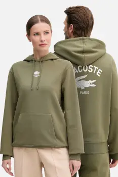 Lacoste hanorac cu gluga din bumbac imagine