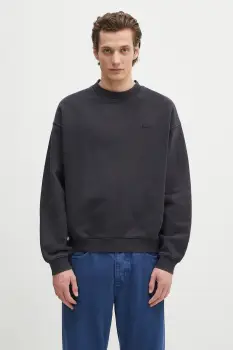 Lacoste hanorac de bumbac culoarea albastru marin, neted imagine