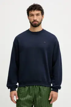 Lacoste hanorac de bumbac culoarea bleumarin, uni, SH7745 imagine