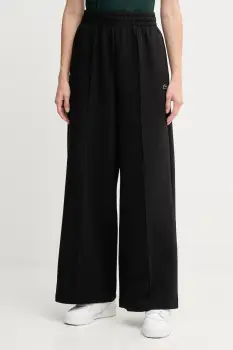 Lacoste pantaloni de trening culoarea alb, neted imagine