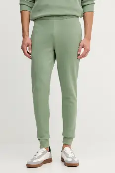 Lacoste pantaloni de trening culoarea bej, neted imagine