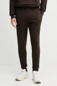 Lacoste pantaloni de trening culoarea bej, neted imagine