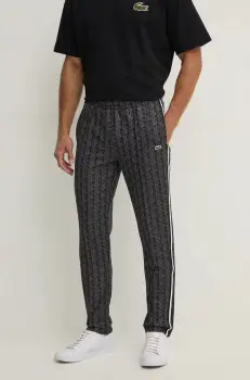 Lacoste pantaloni de trening culoarea negru, modelator imagine