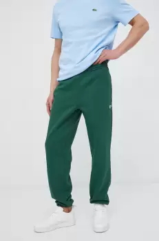 Lacoste pantaloni de trening culoarea verde, melanj imagine