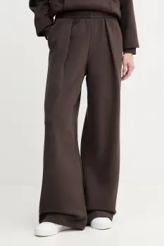 Lacoste pantaloni de trening din bumbac culoarea maro, uni, XF5248 imagine