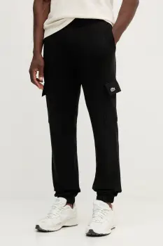 Lacoste pantaloni de trening din bumbac culoarea negru, neted, XH9710 imagine