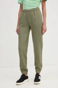 Lacoste pantaloni de trening din bumbac culoarea verde, neted, XF2647 imagine