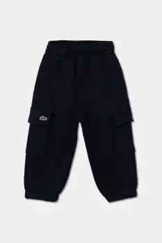 Lacoste pantaloni de trening pentru copii culoarea negru, uni, XJ7345 imagine