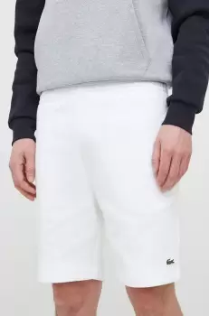 Lacoste pantaloni scurti barbati, culoarea alb imagine