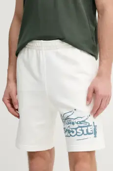 Lacoste pantaloni scurti barbati, culoarea alb, GH0286 imagine