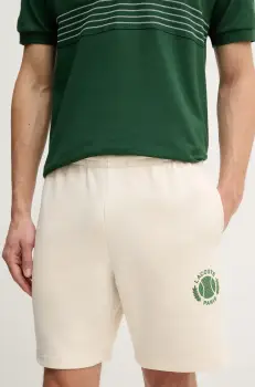 Lacoste pantaloni scurti barbati, culoarea bej, GH9708 imagine