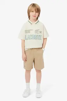 Lacoste pantaloni scurti copii culoarea bej, FJ5242 imagine