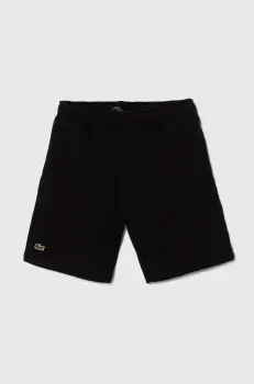 Lacoste pantaloni scurti copii culoarea negru, melanj, talie reglabila imagine
