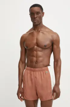 Lacoste pantaloni scurti de baie culoarea maro, MH9085 imagine