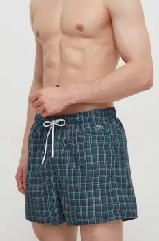 Lacoste pantaloni scurti de baie culoarea verde imagine