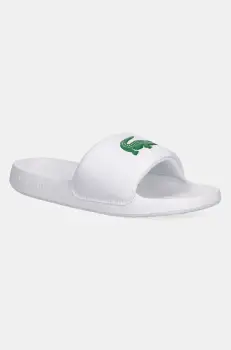 Lacoste papuci SERVE SLIDE 1.0 culoarea alb, cu platforma, 49CFA0022 imagine