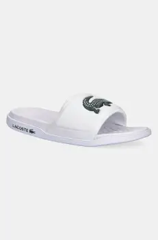 Lacoste papuci SERVE SLIDE DUAL culoarea alb, 49CMA0038 imagine