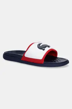 Lacoste papuci SERVE SLIDE DUAL culoarea bleumarin, 49CMA0034 imagine