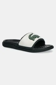 Lacoste papuci SERVE SLIDE DUAL culoarea verde, 49CMA0040 imagine